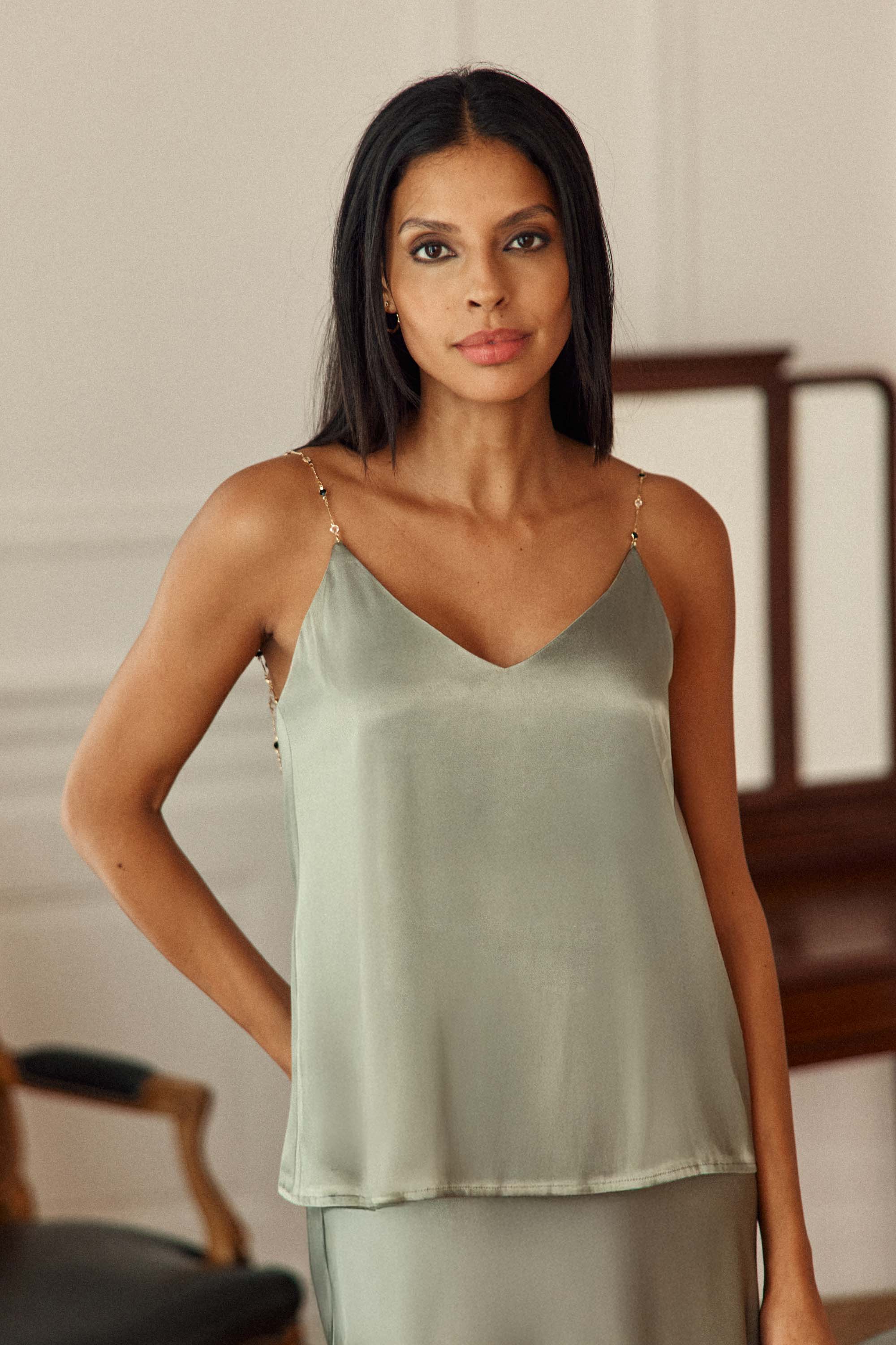 Caraco vert amande - Dara