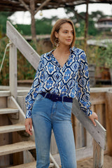 Ceinture cuir marine - Elma