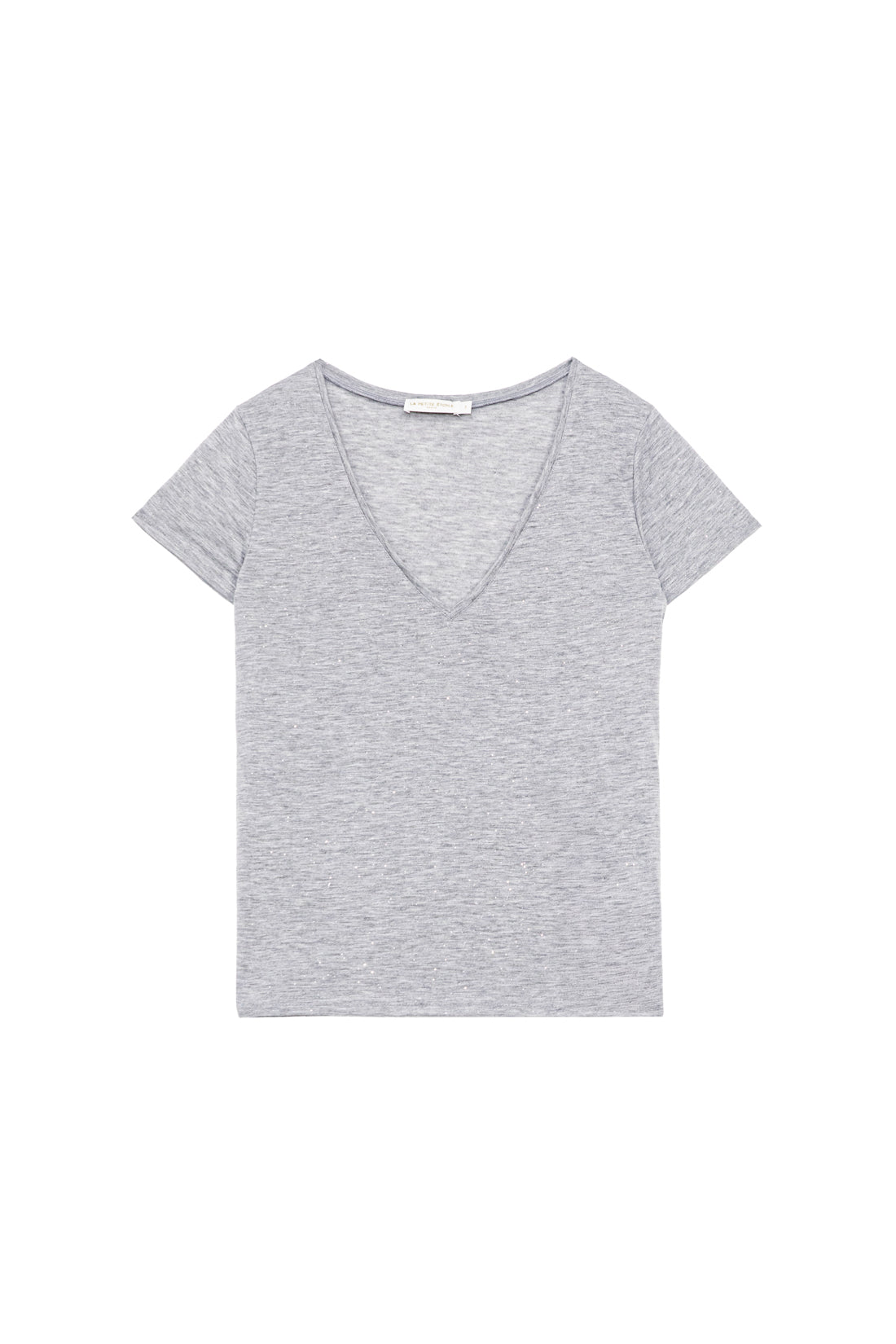 T-shirt col V gris - Elvie