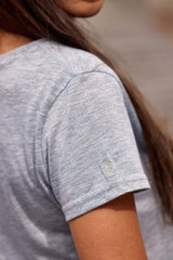 T-shirt col V gris - Elvie