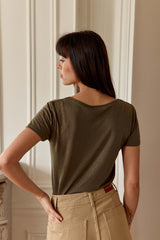 T-shirt kaki - Elvie