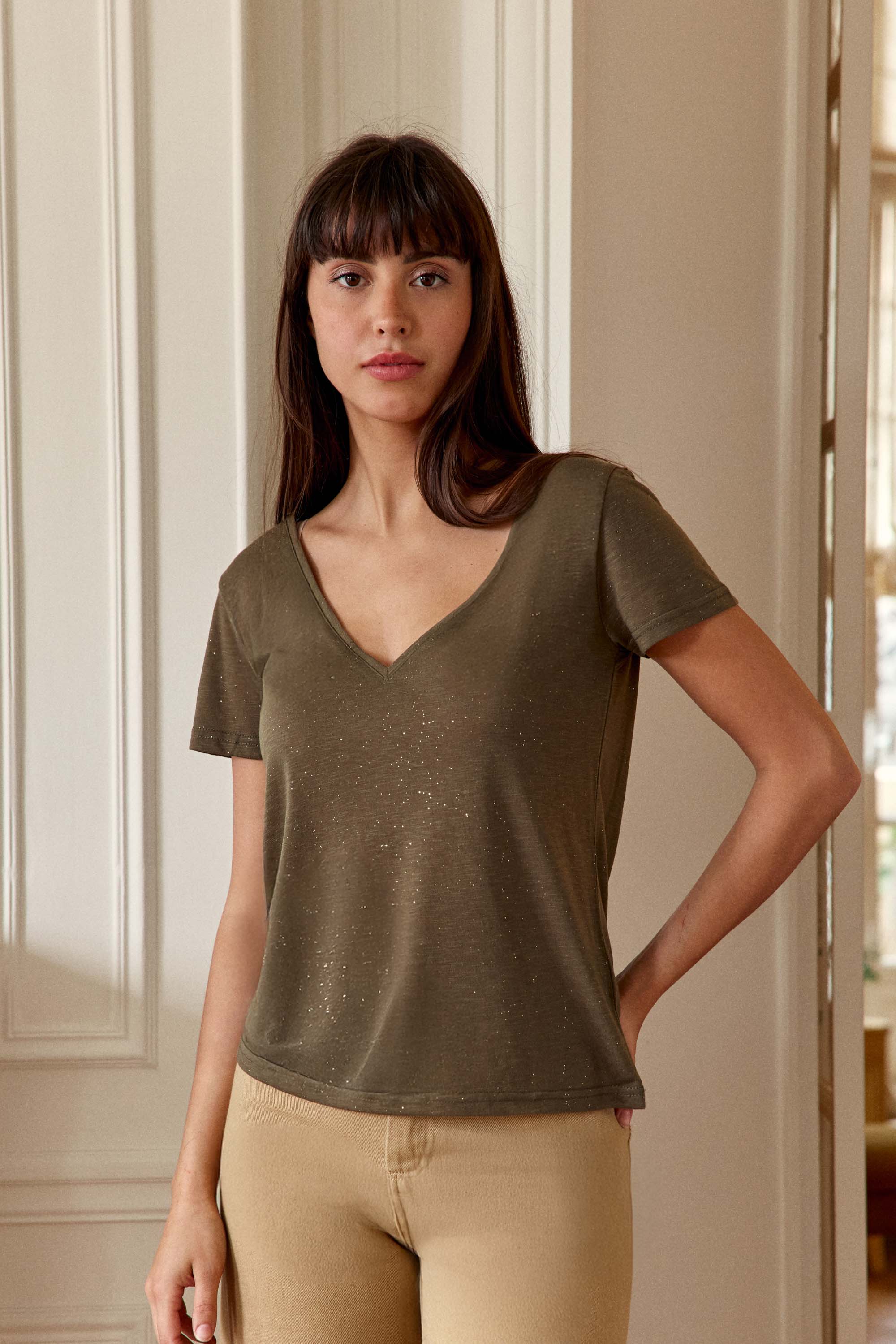 T-shirt kaki - Elvie