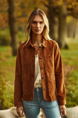 Veste en cuir camel - Fauline