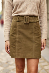 Jupe courte kaki - Faustine