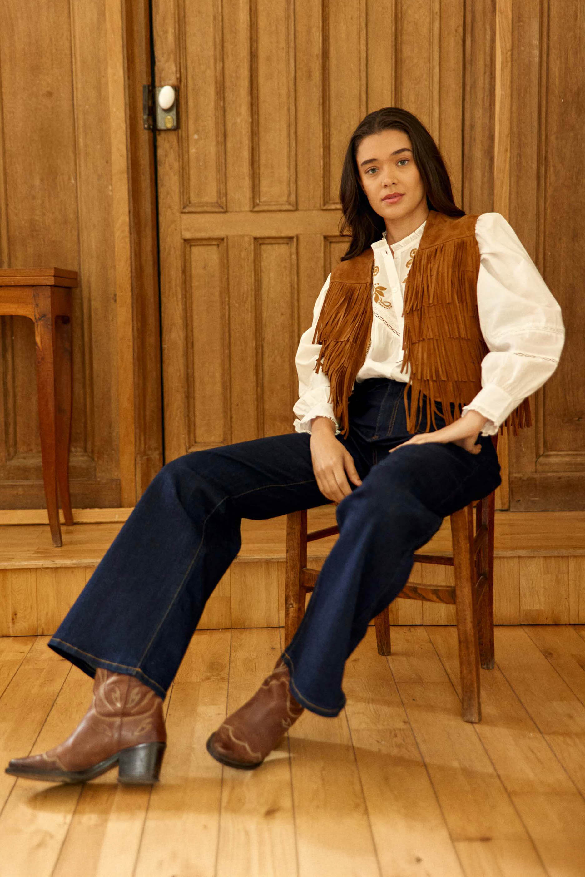 Veste cuir camel - Fay