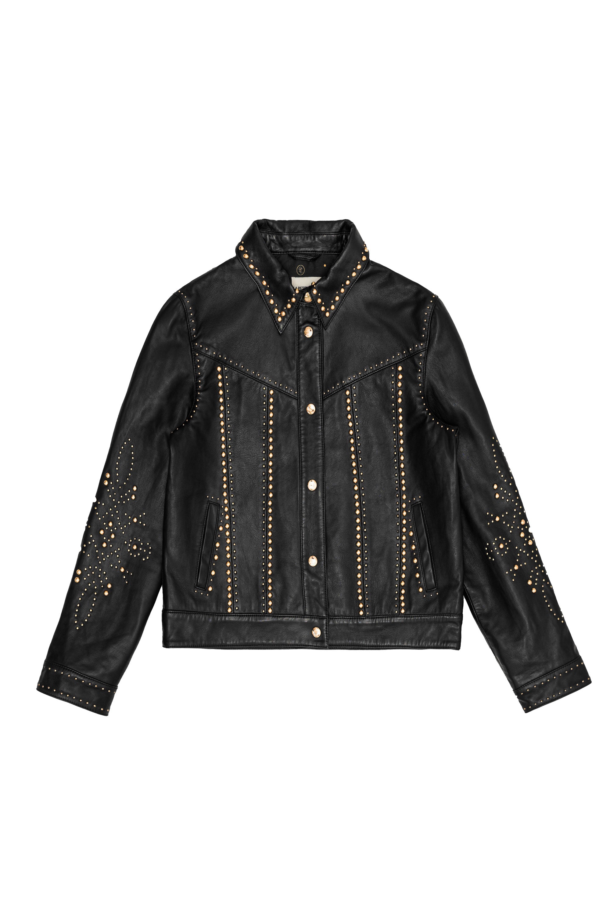 Veste en cuir noir cloutée - Firna