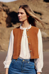 Veste Flora en cuir suède