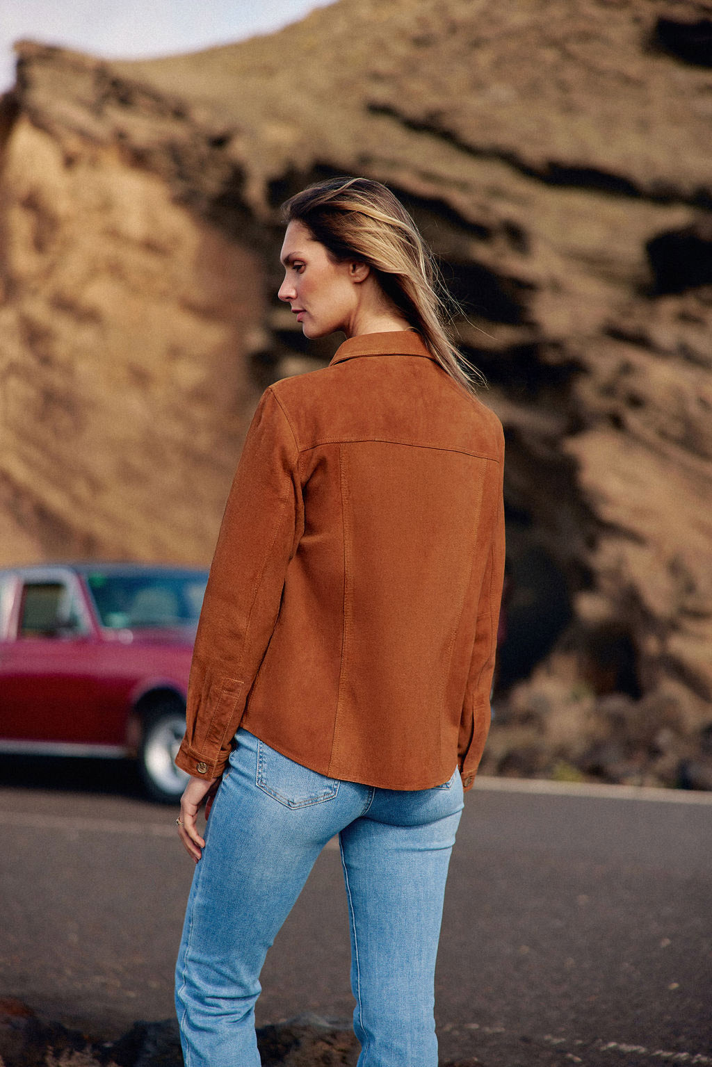 Surchemise Florine cuir suède