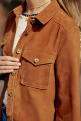 Surchemise Florine cuir suède