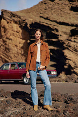 Surchemise Florine cuir suède