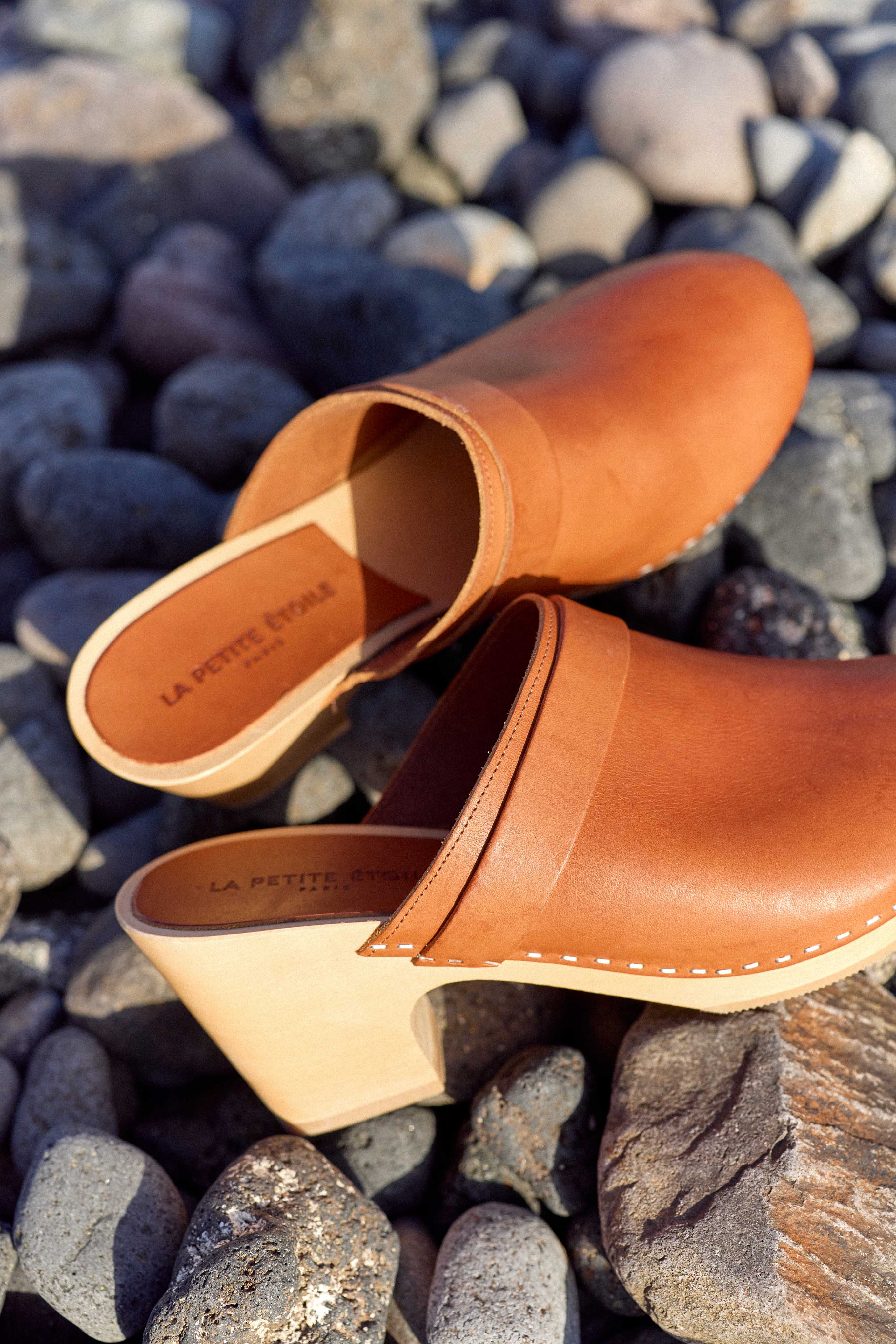 Sabots cuir camel - Gabriel