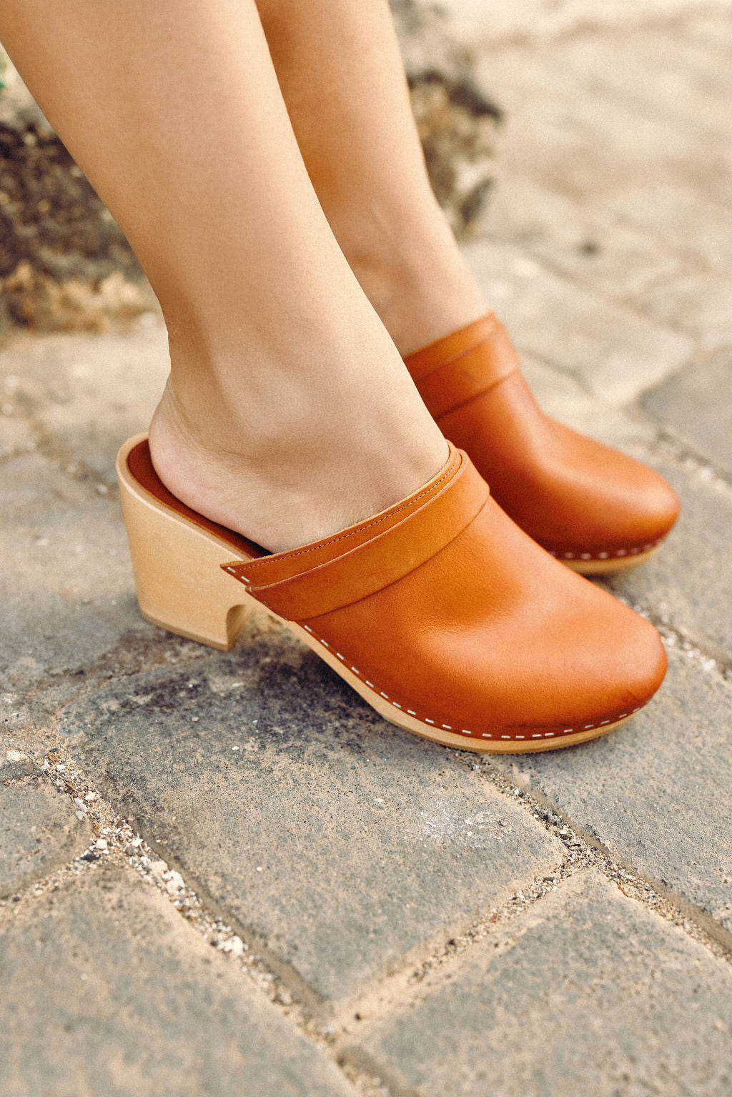 Sabots cuir camel - Gabriel