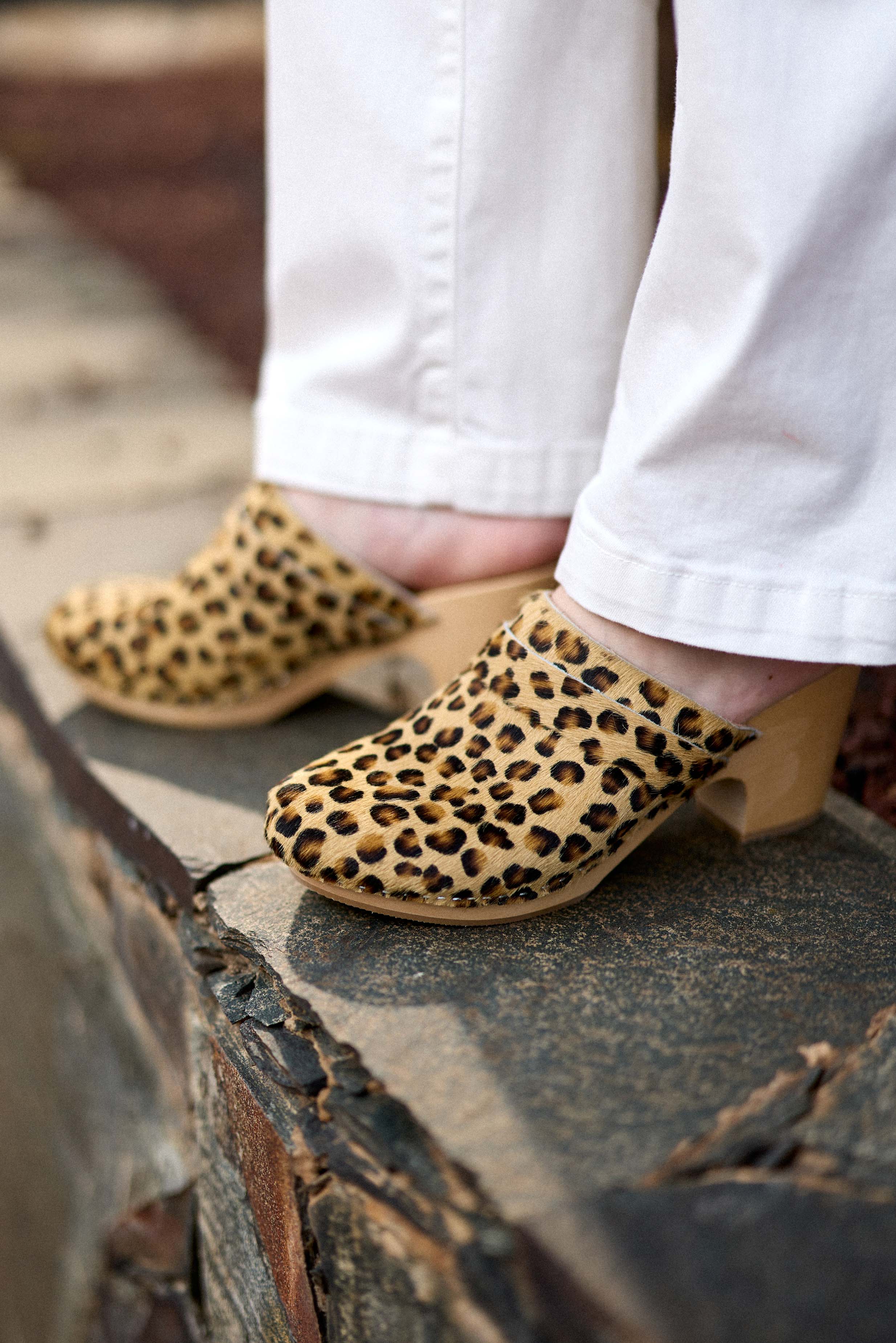 Sabots cuir léopard - Gabriel