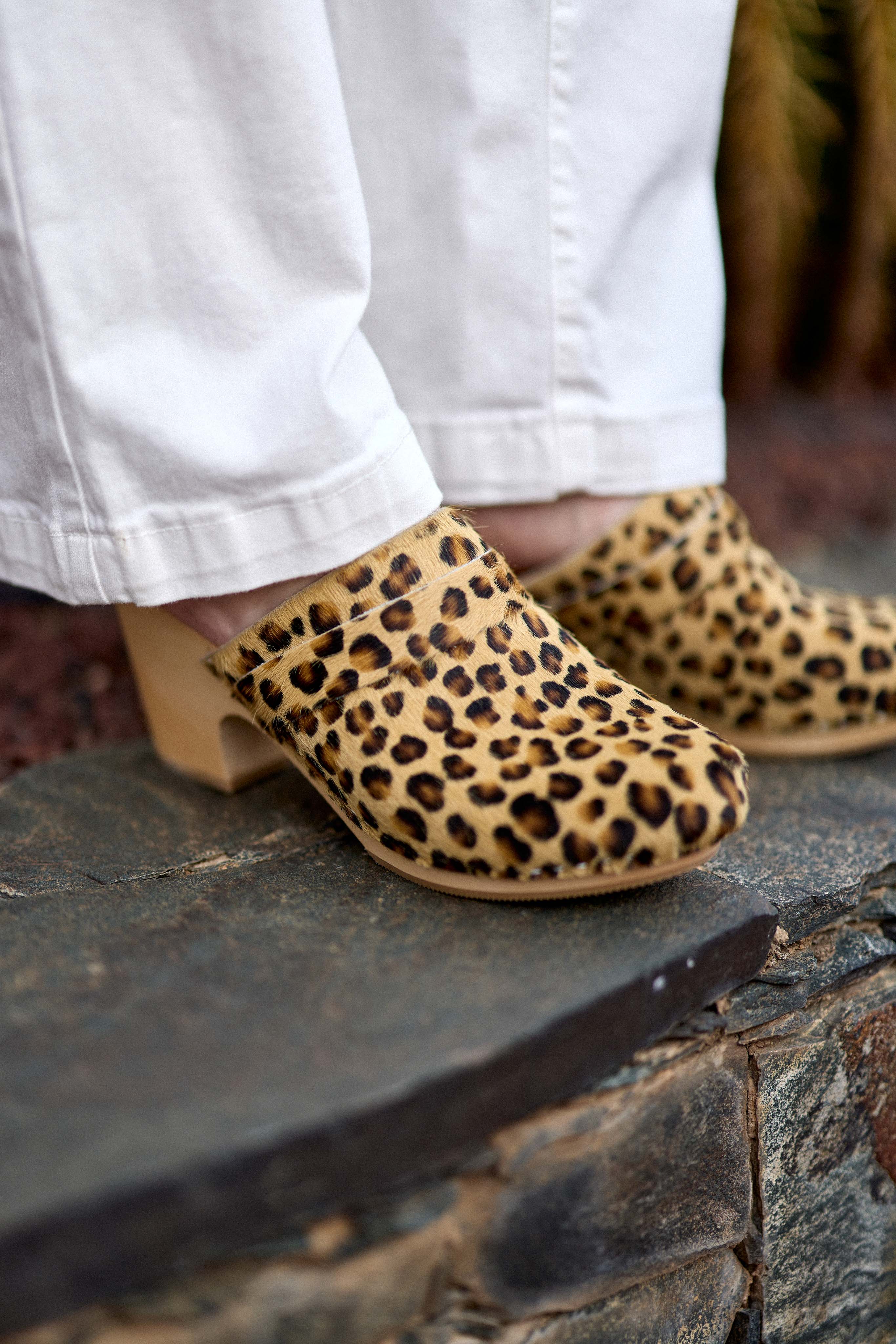 Sabots cuir léopard - Gabriel