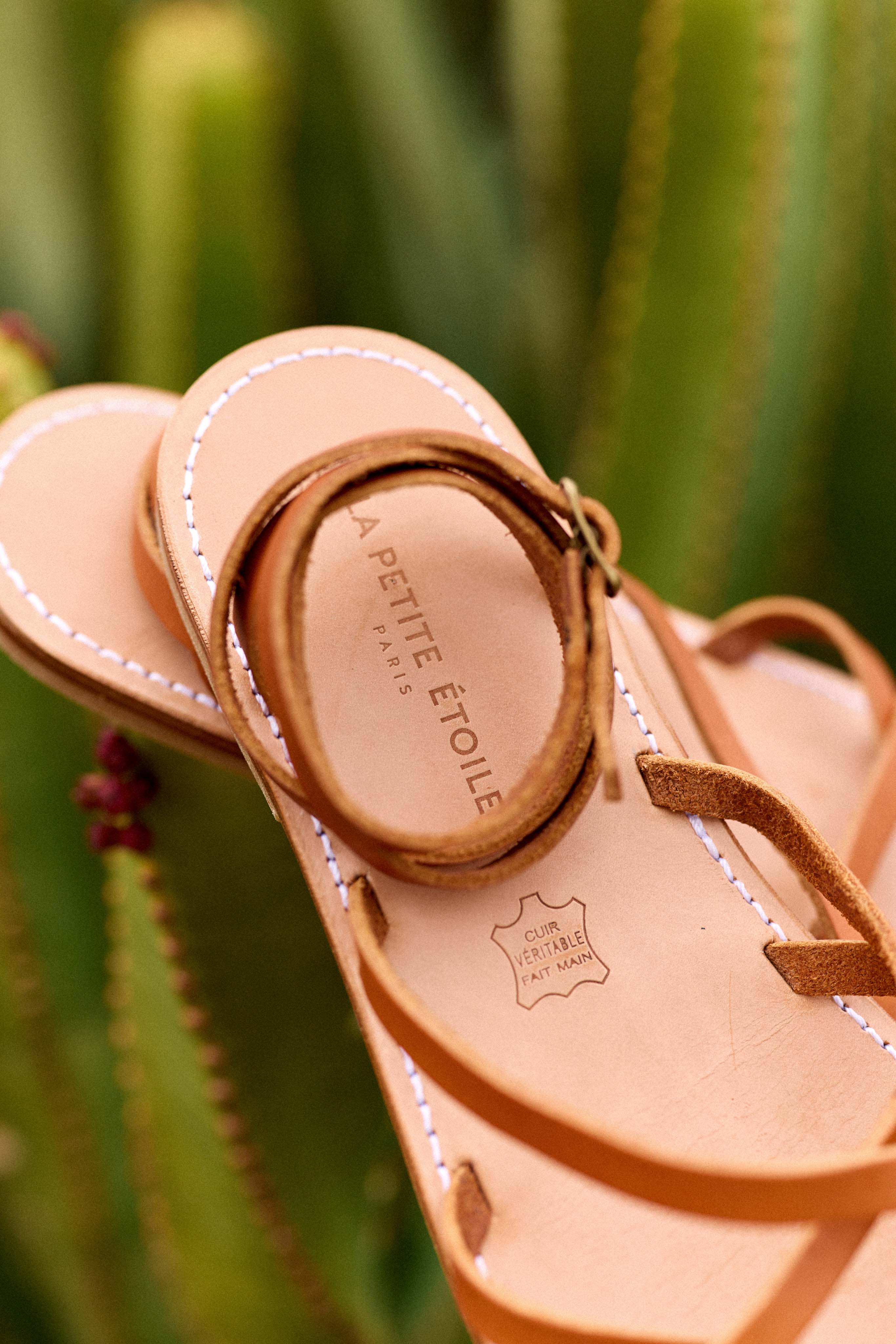 Spartiates cuir camel - Gauthier