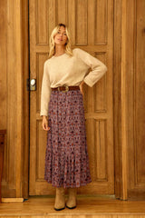 Jupe longue à imprimés - Jeanny