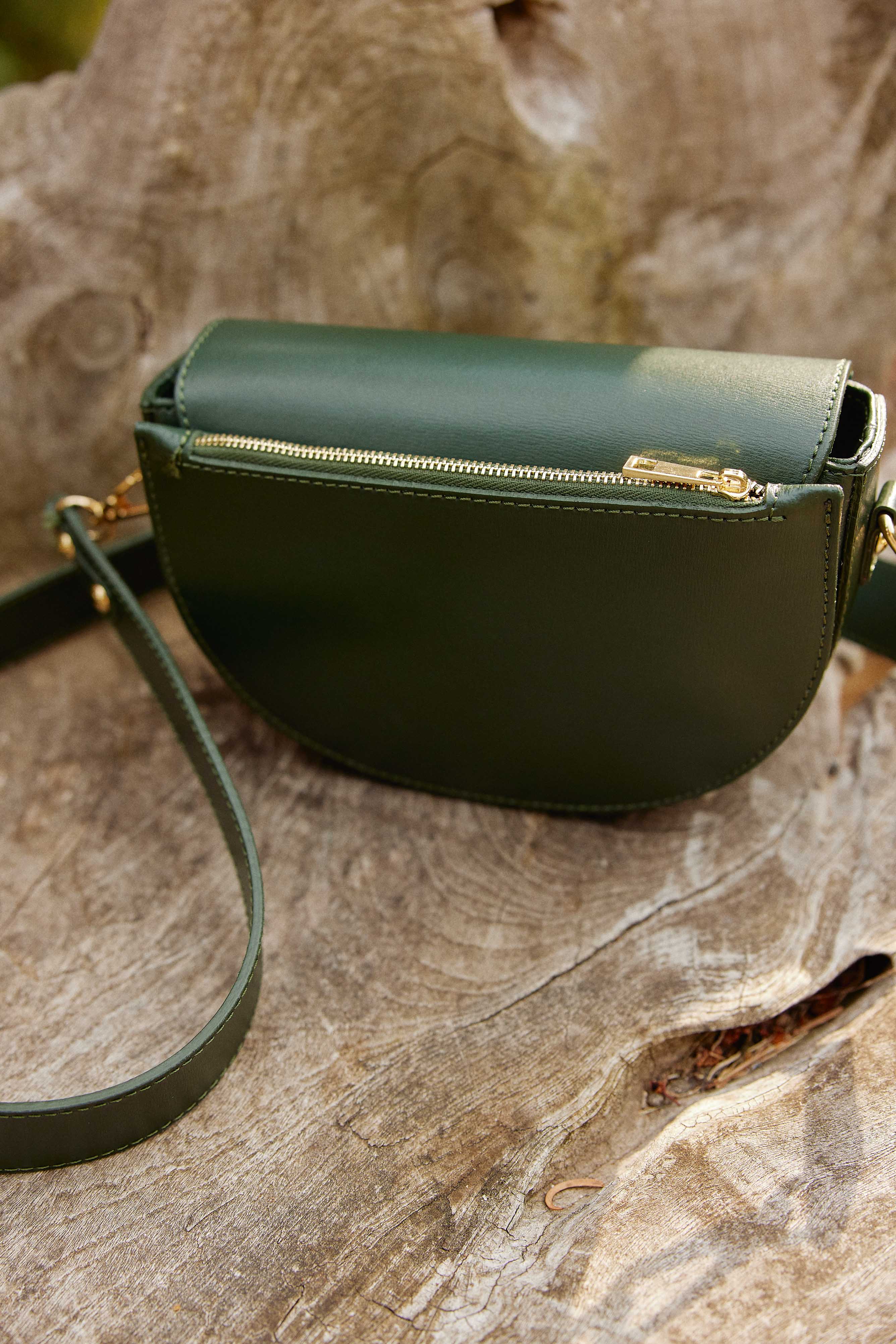 Sac en cuir vert foncé - Jim