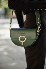Sac en cuir vert foncé - Jim