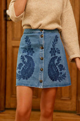 Jupe courte stone - Julie