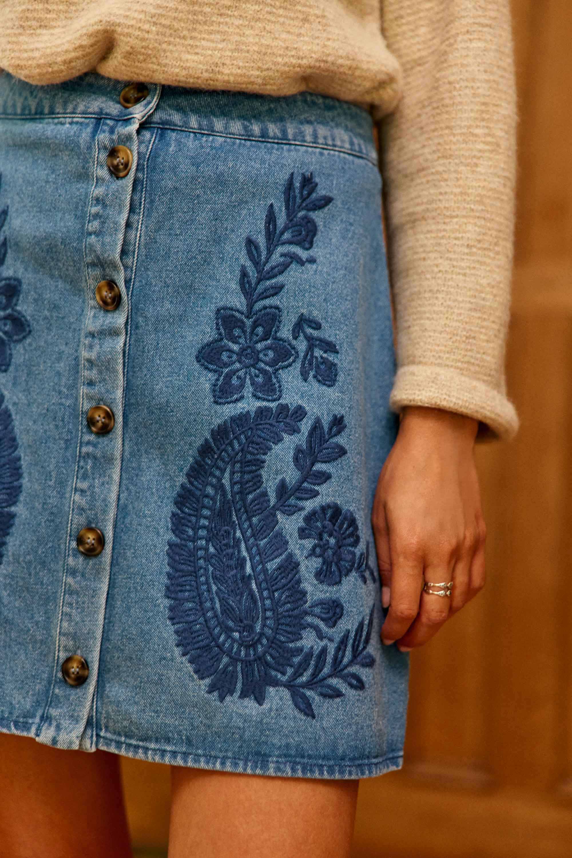 Jupe courte stone - Julie