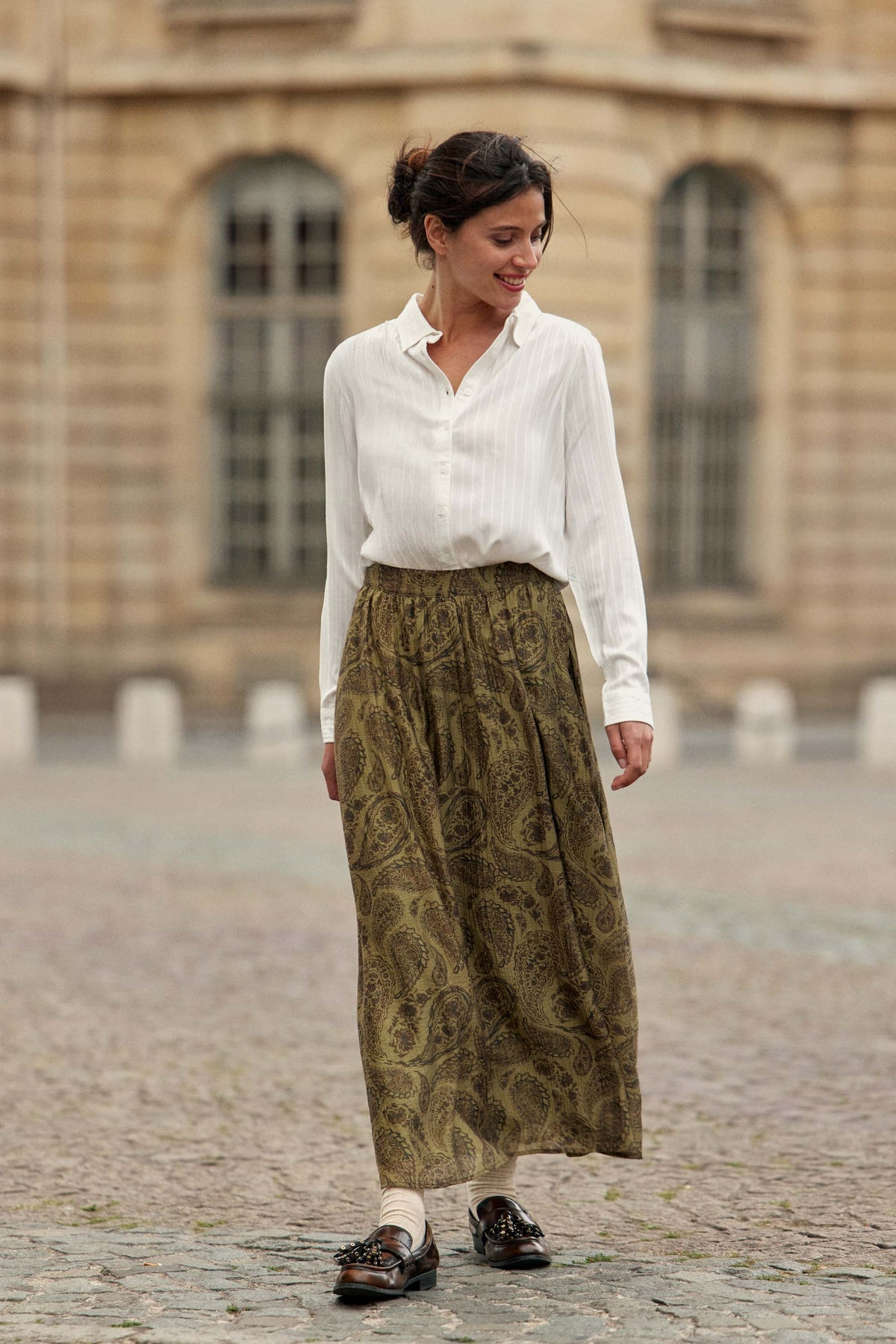 Jupe midi à imprimé - Julisa