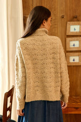 Pull col roulé beige - Madison