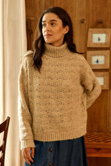 Pull col roulé beige - Madison