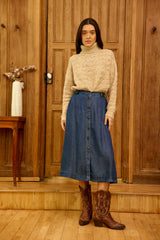 Pull col roulé beige - Madison