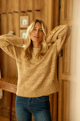 Pull brodé beige - Maela