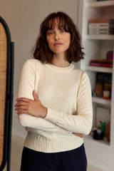 Pull col rond écru - Maha