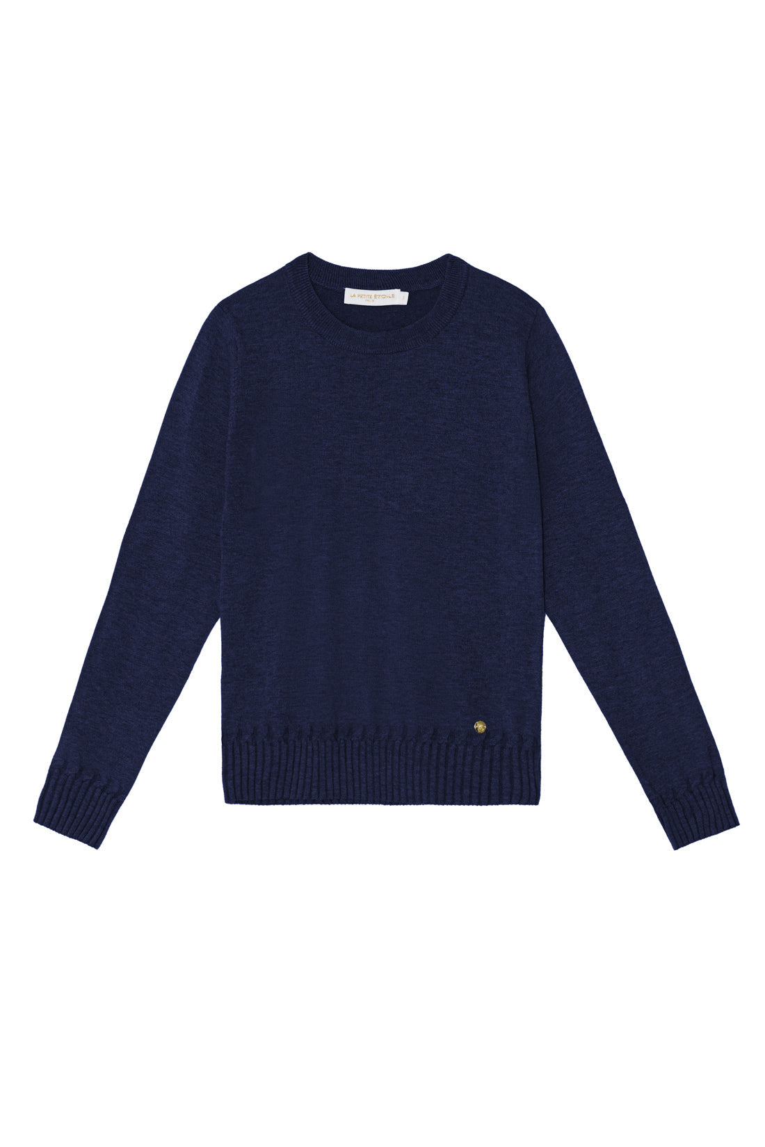 Pull col rond marine - Maha