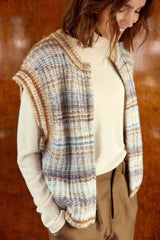 Gilet camel/ciel - Mancy