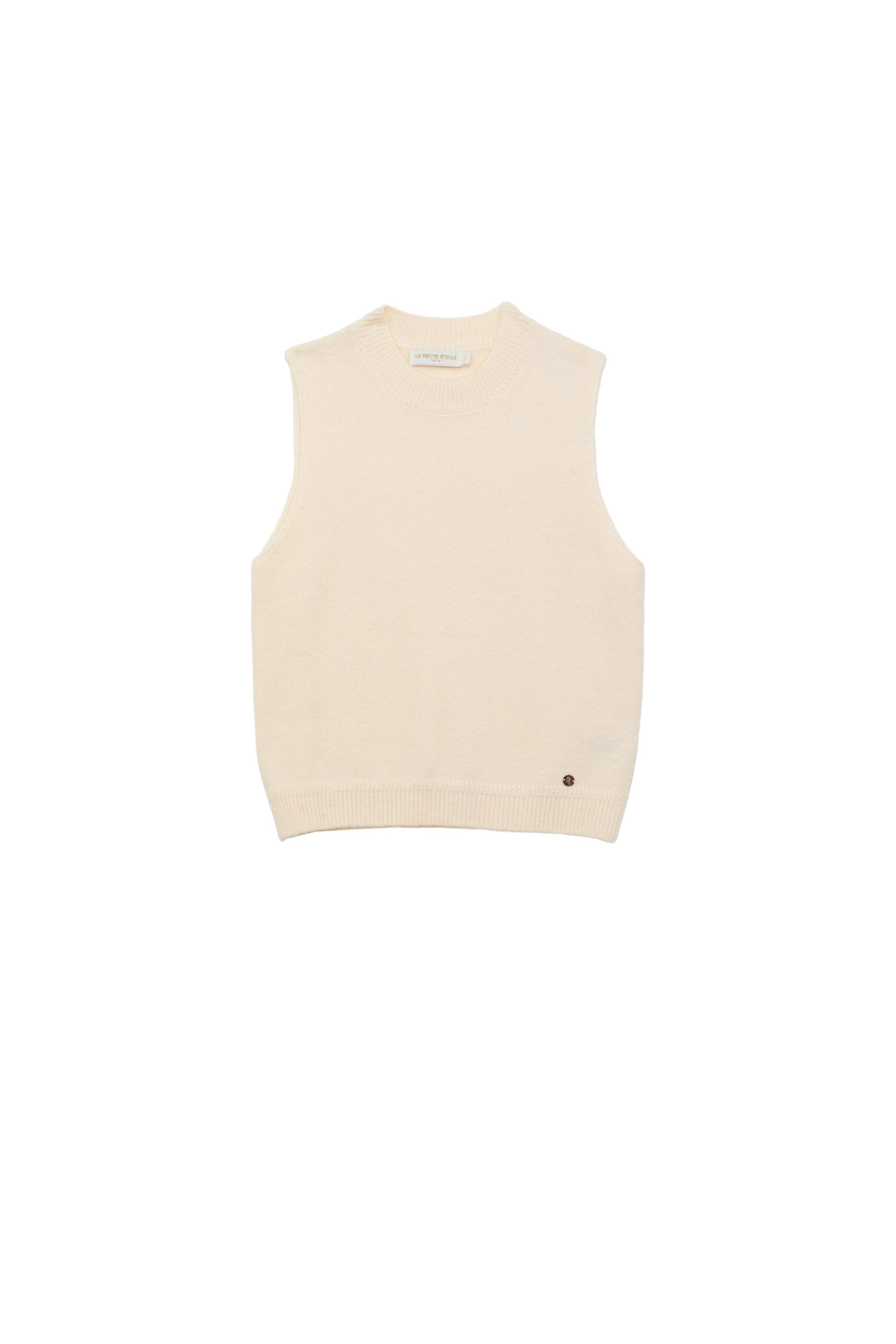 Pull sans manches écru - Manda