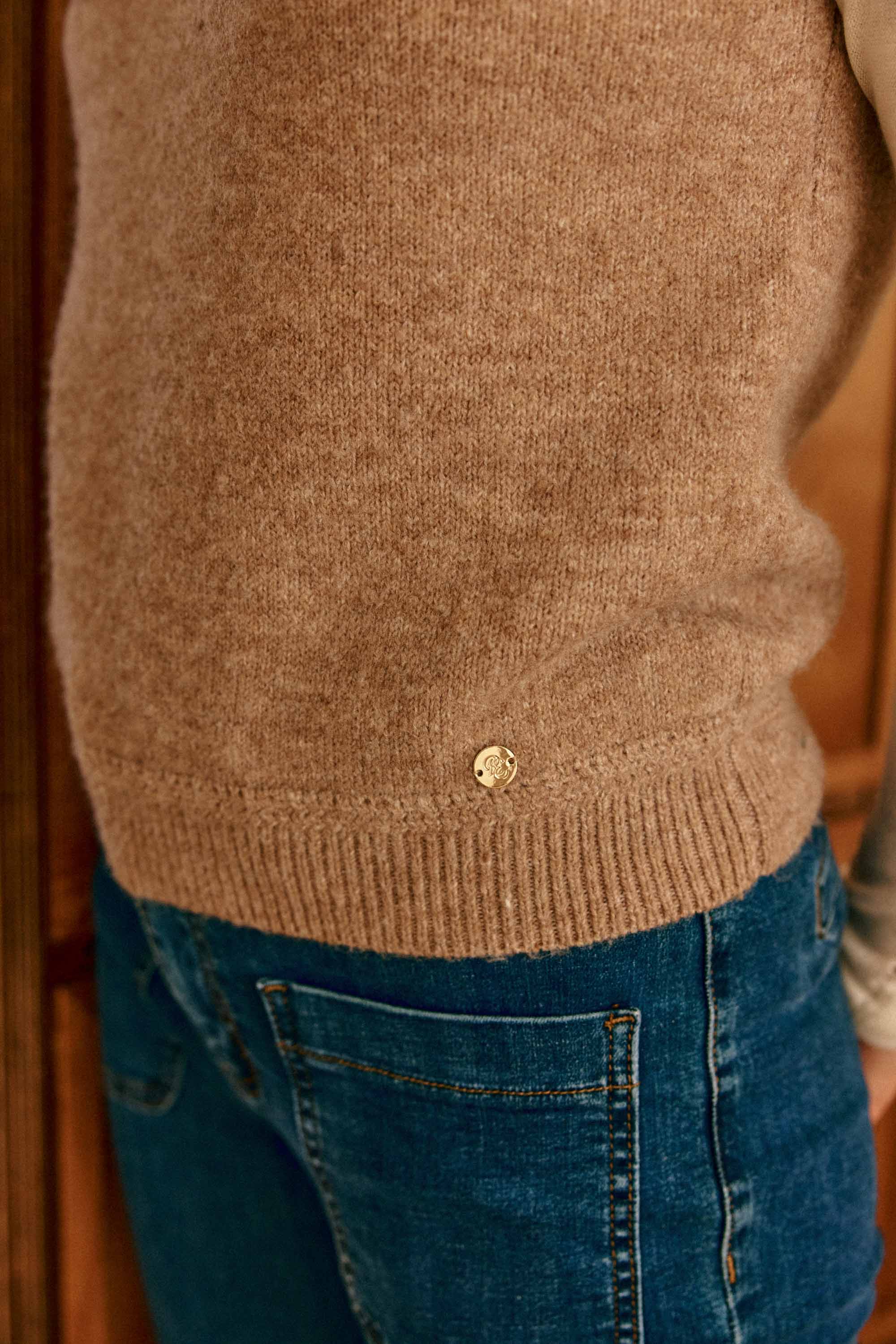 Pull sans manches marron - Manda