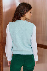 Pull sans manches vert - Manda