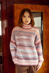 Pull bleu/rose - Mandy