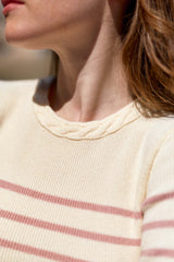 Pull marinière rose - Manel