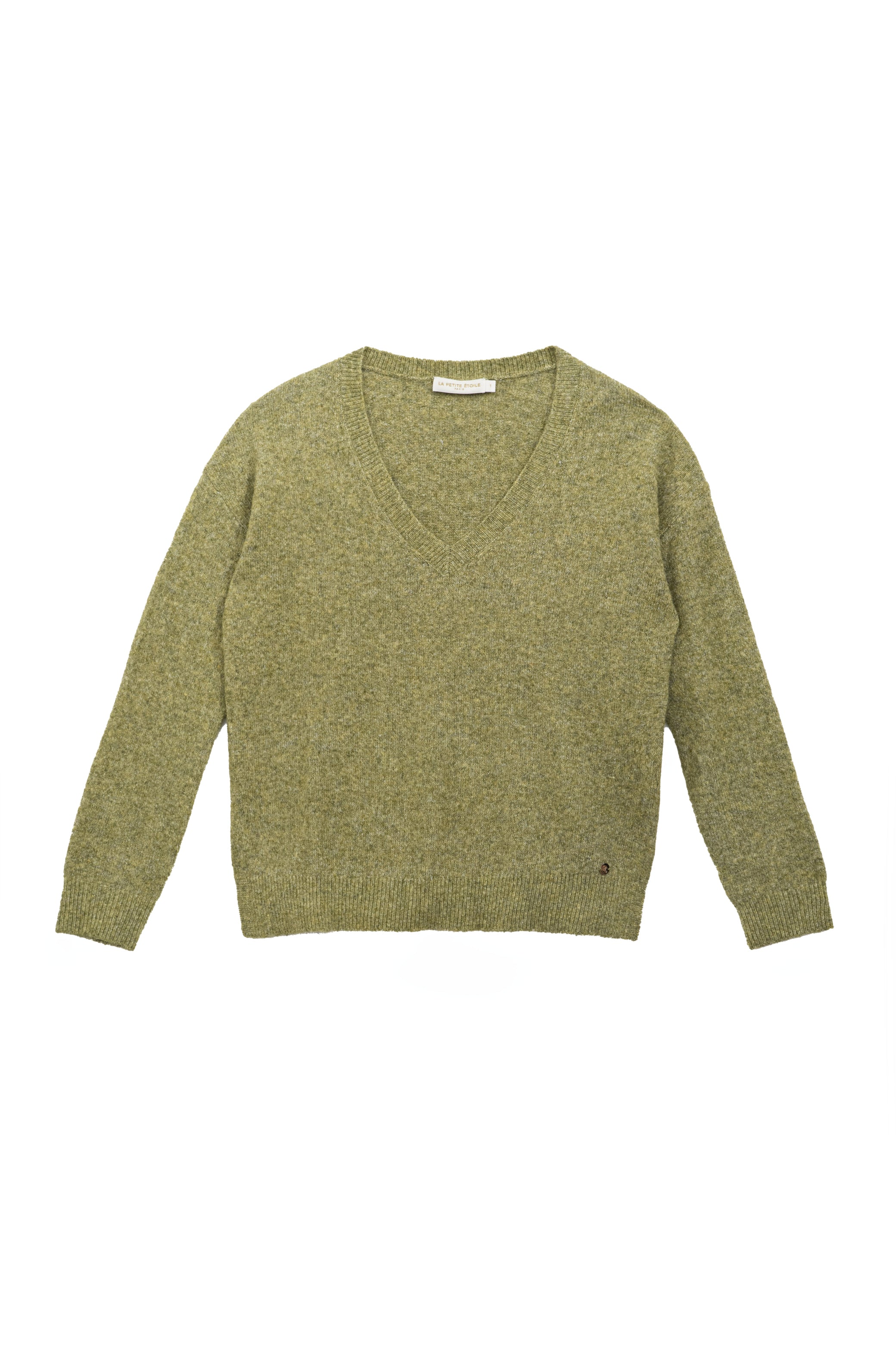 Pull col V kaki - Mantia