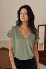 T-shirt vert amande - Marcelina