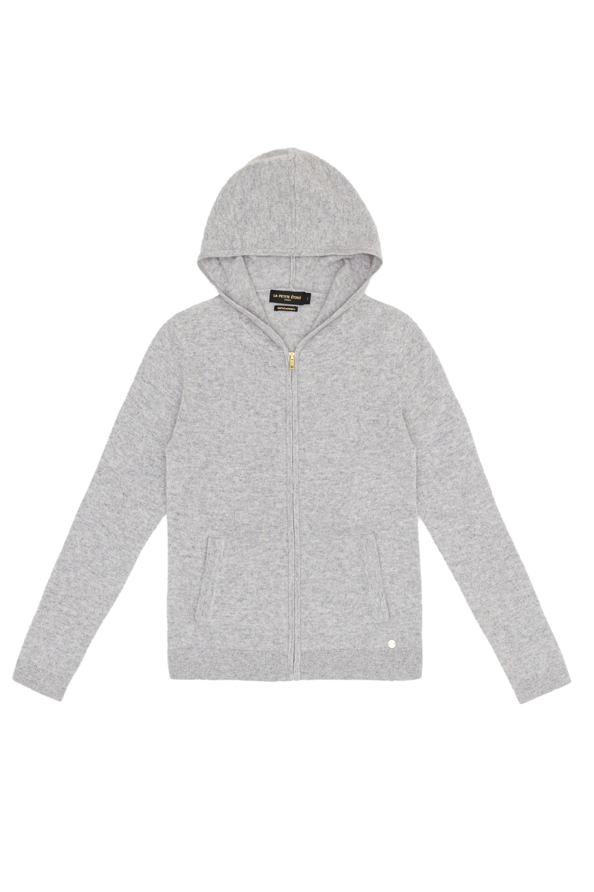 Gilet cachemire gris chine - Mariane