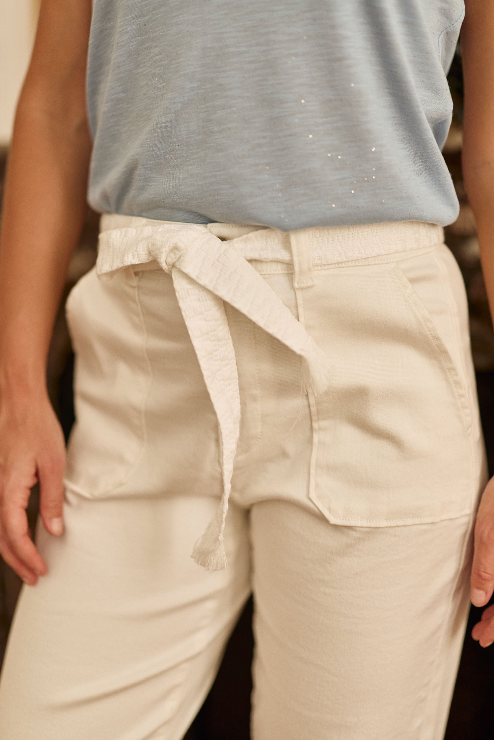 Pantalon droit blanc - Marisol