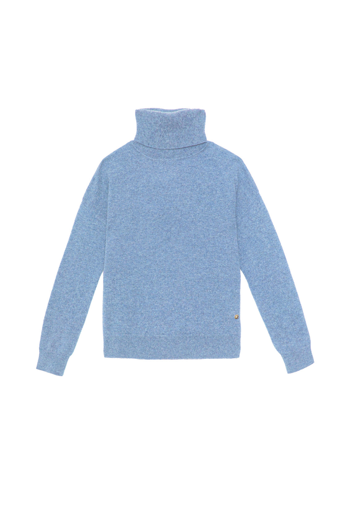 Pull col roulé bleu - Marlen