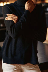 Pull col roulé noir - Marlen