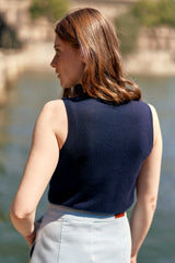 Pull sans manches marine - Marley