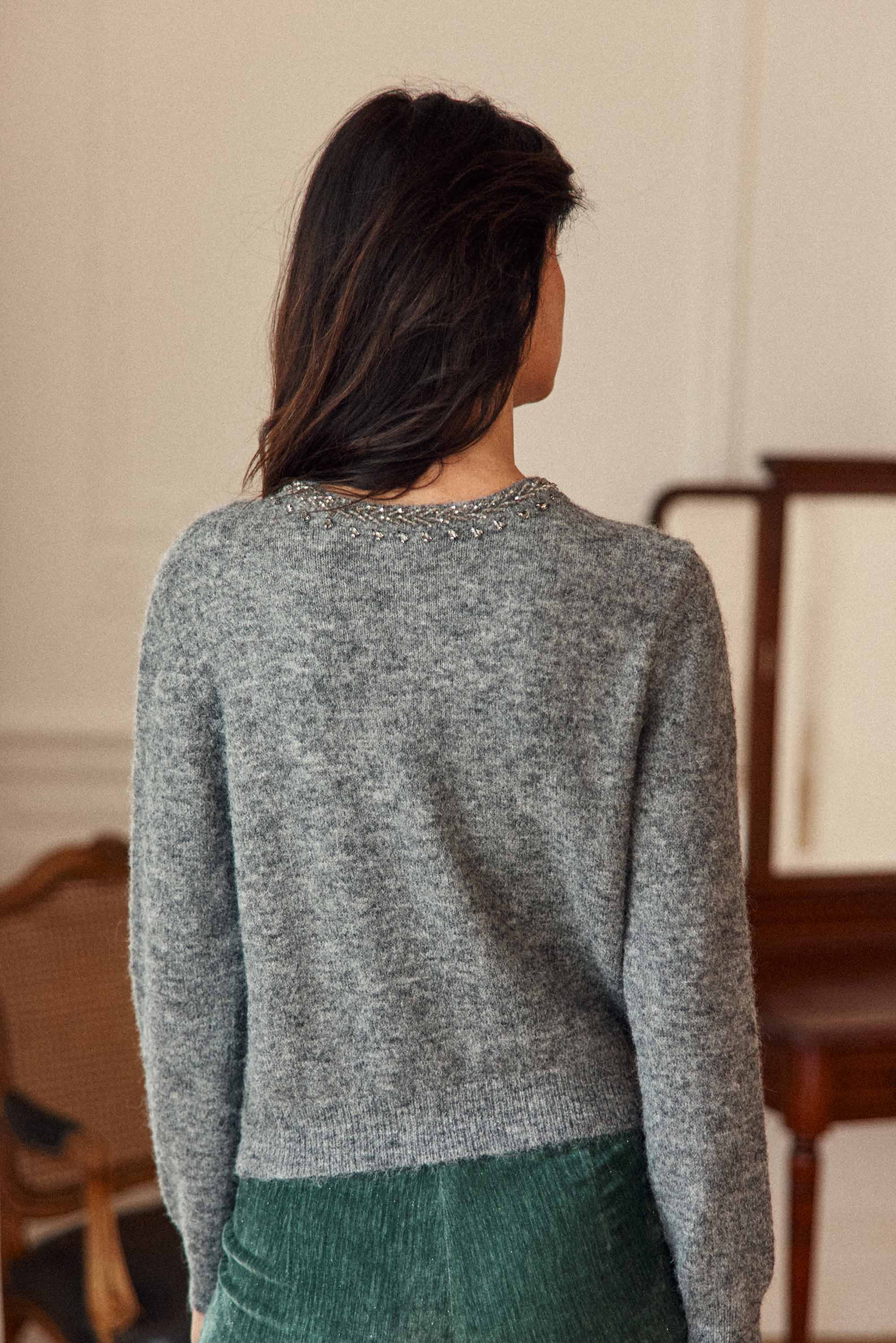 Gilet gris chiné - Marlie