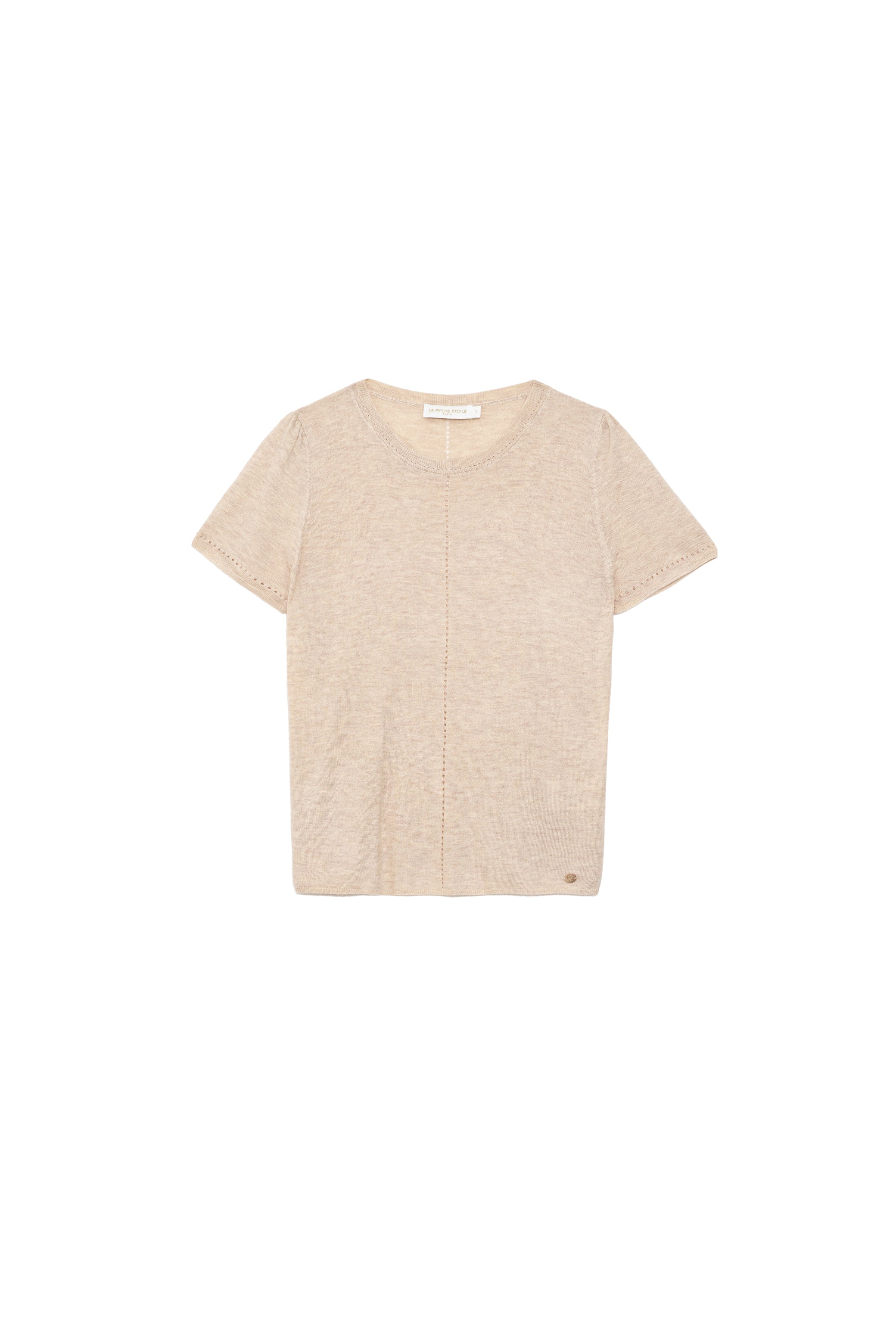 Pull manches courtes beige - Mathilde