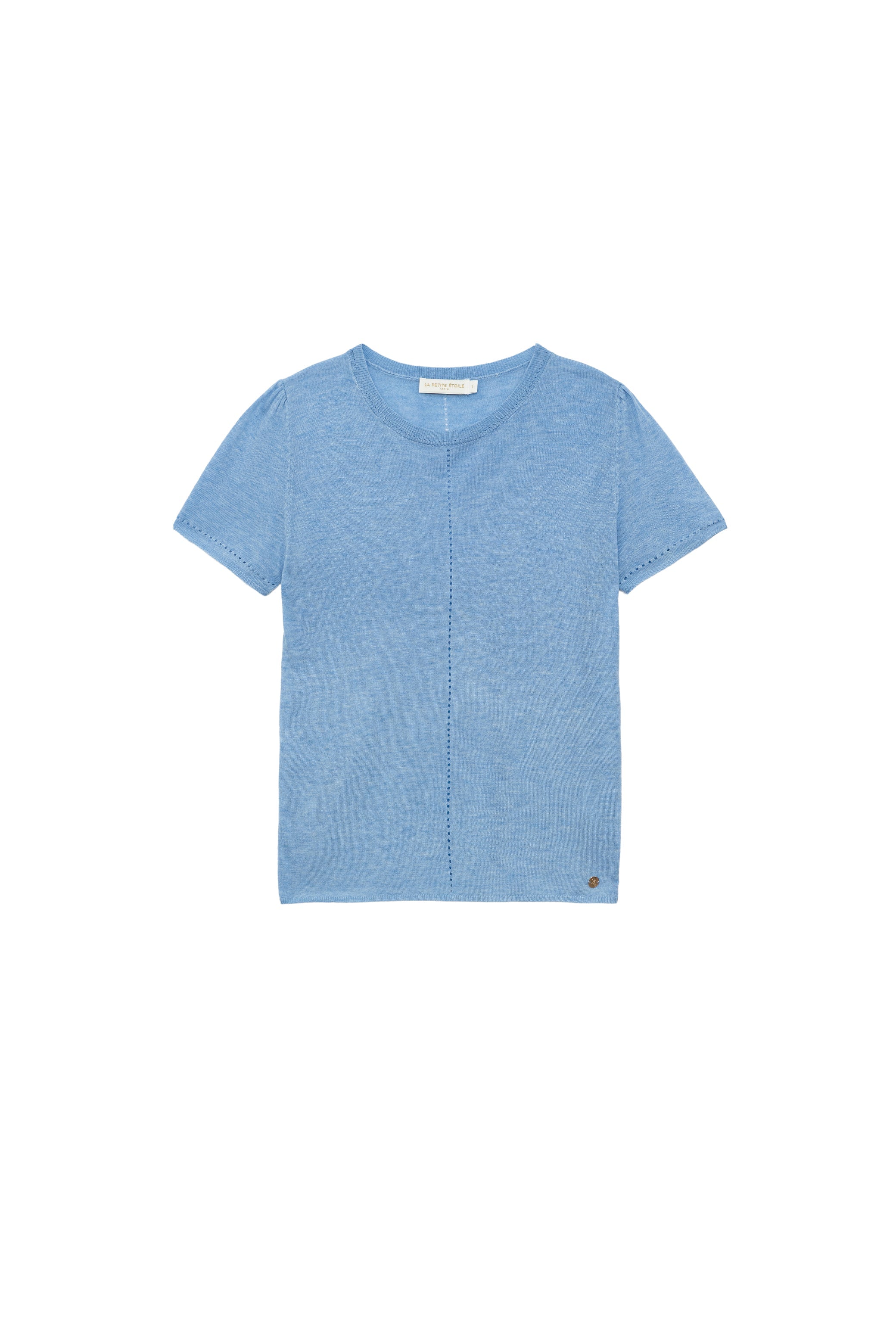 Pull manches courtes bleu - Mathilde