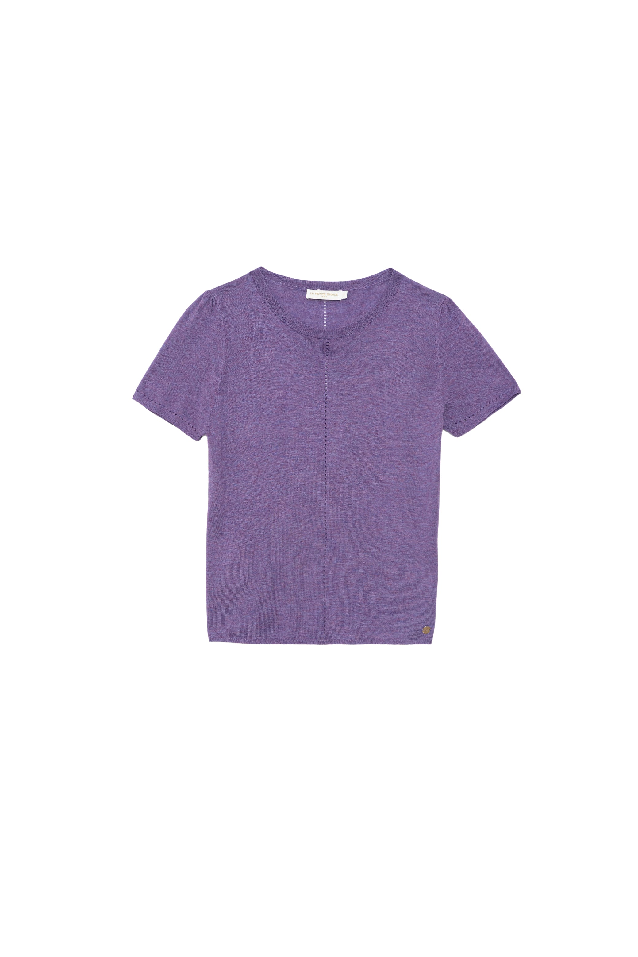 Pull manches courtes violet - Mathilde