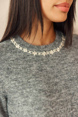 Pull manches courtes gris chiné - Matis