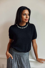 Pull manches courtes noir - Matis